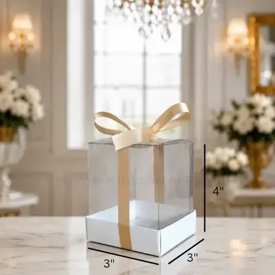 3×3×4-inch Premium Pvc Box | Pvc candle box packaging