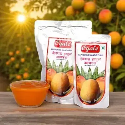 Buy ALPHONSO MANGO PULP online at best price | Ogale Foods
