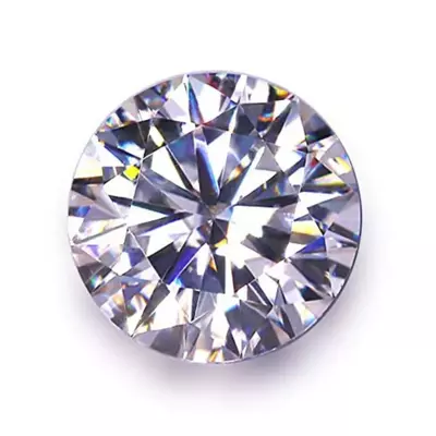 Diamant Moissanite Ronde 8 Mm / 2 Carats - Neuf Avec Certificat GRA, Qualité Exceptionnelle