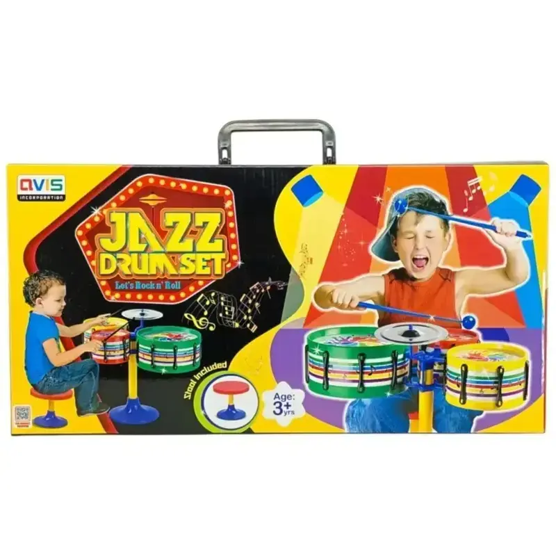 Baby Jazz Drumstel Met Drumstokken – Educatief Muziekspeelgoed Voor Peuters, ABS-kunststof