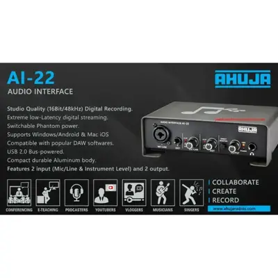 Buy AHUJA AI-22 Audio Interface online at best price | TheKaraokeStore