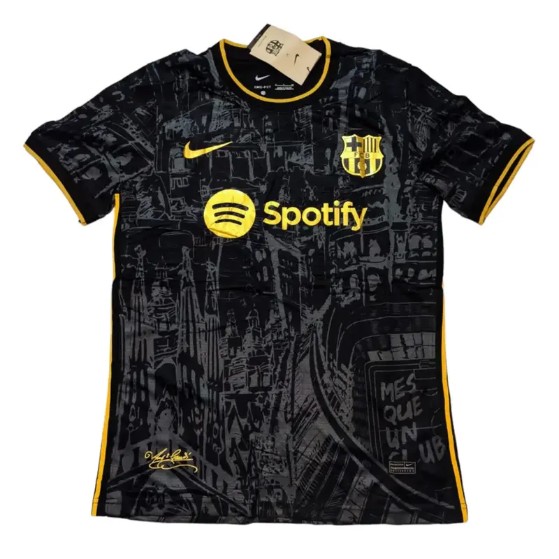 Gold Fcb Jersey Black Spotify Barcelona Gold And Black Jersey