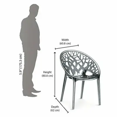 Buy Nilkamal Crystal Polycarbonate Armless Chair Dream Grey(Pack