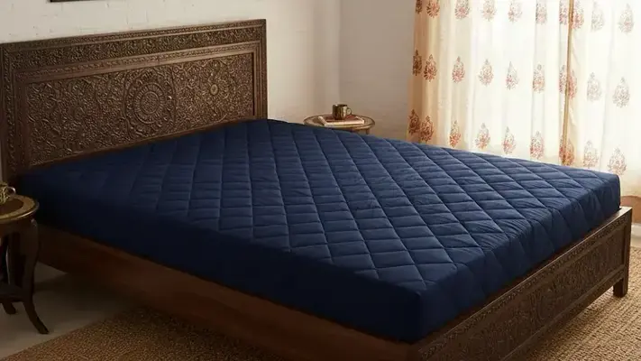 Quilted Fitted Mattress Protector Single Size 36x78 inch