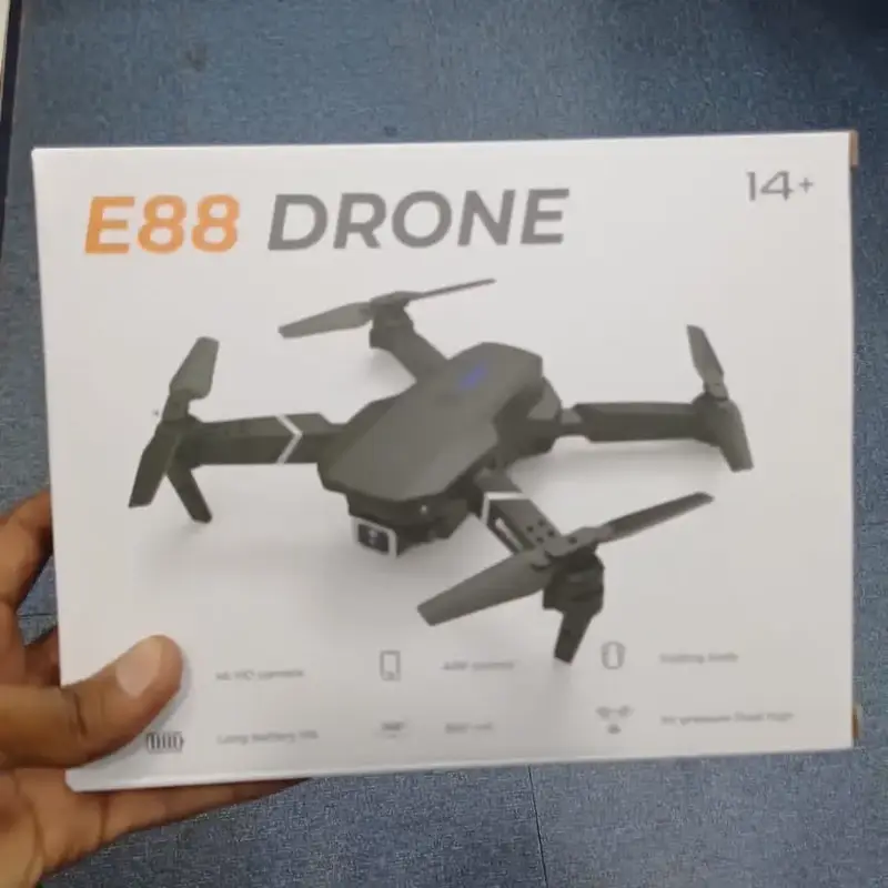 E88 Drone unboxing and testing 4K Foldable Camera Drone