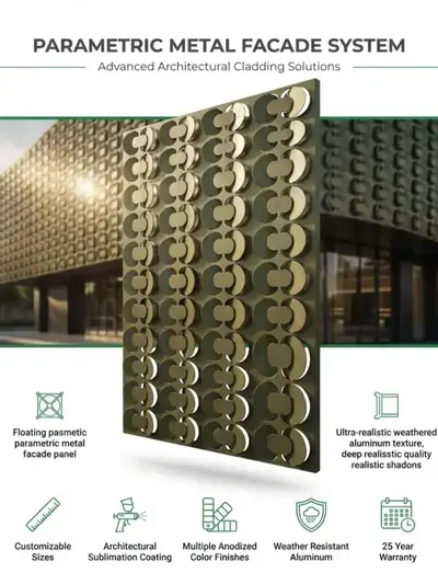 3D Moon Facade Panel | Sculpted Architectural Cladding