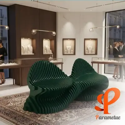 Buy Ribbon Flow Modern Parametric Bench at Parametue