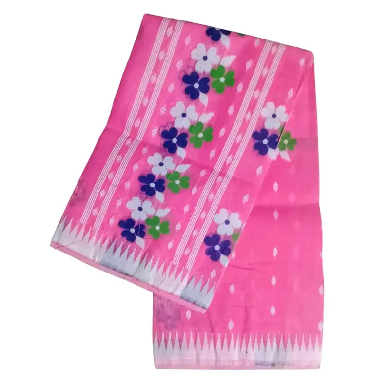 手鞠(春色・カラフル) No.6  <SOLD> Buy Cotton Jamdani Inafy (Pink) - Code 06 online at best price