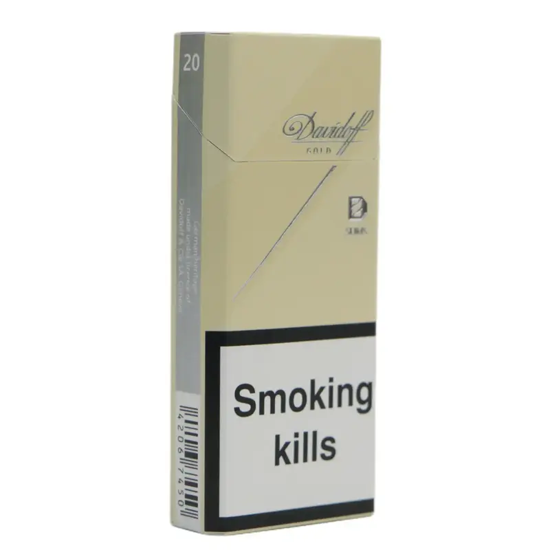 yellow cigarette Yellow cigarette filters close-up Stock Photo