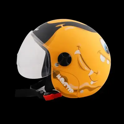 Image Steelbird Skip Toad Open Face ISI Certified Helmet for Kids Motorbike Helmet