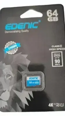 Buy 64GbMemory EDENIC B-26 Class 10 90 MB/s NSM TECHNOLOGIES