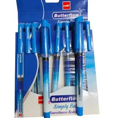 Buy Cello Butterflow Black ink Ball Point Pen (Pack of 10