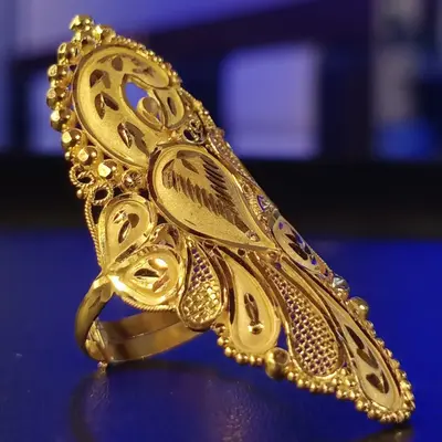 Marriage Long Gold Ring Design Buy Beautiful Mayur Design Gold