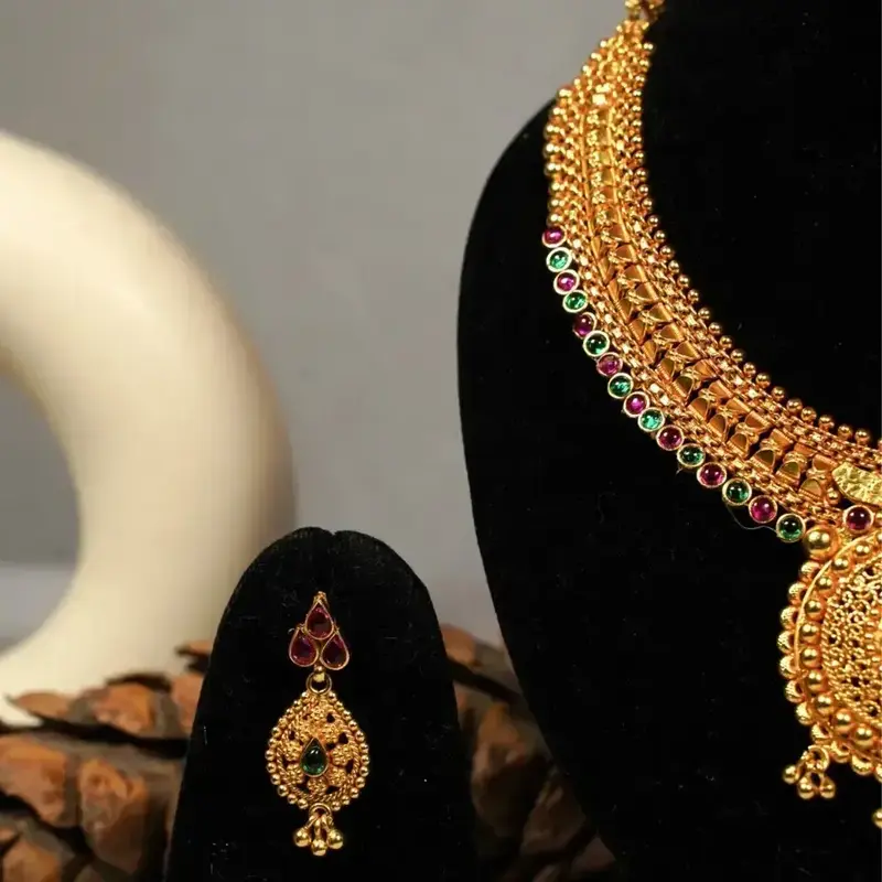 Buy Rangini – Silver 22K Gold Plated Necklace online at best