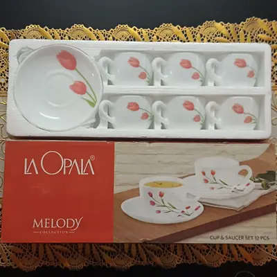 Buy Melody 12 Pcs Cup & Saucer Set By La Opala online at best