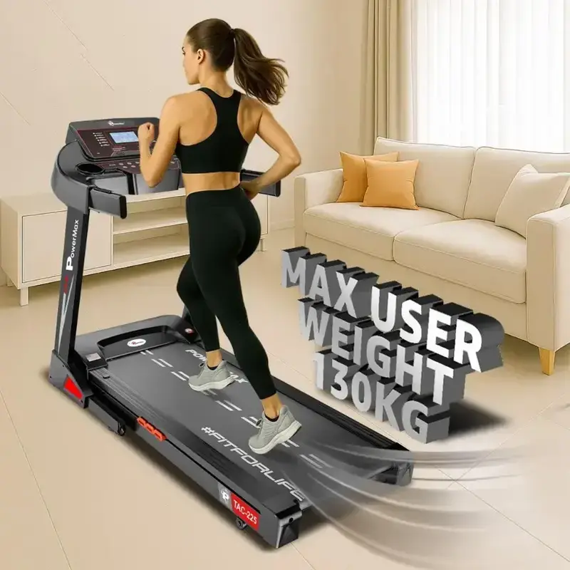 Buy PowerMax Fitness TAC 225 (4 HP Peak) AC Motorized Treadmill