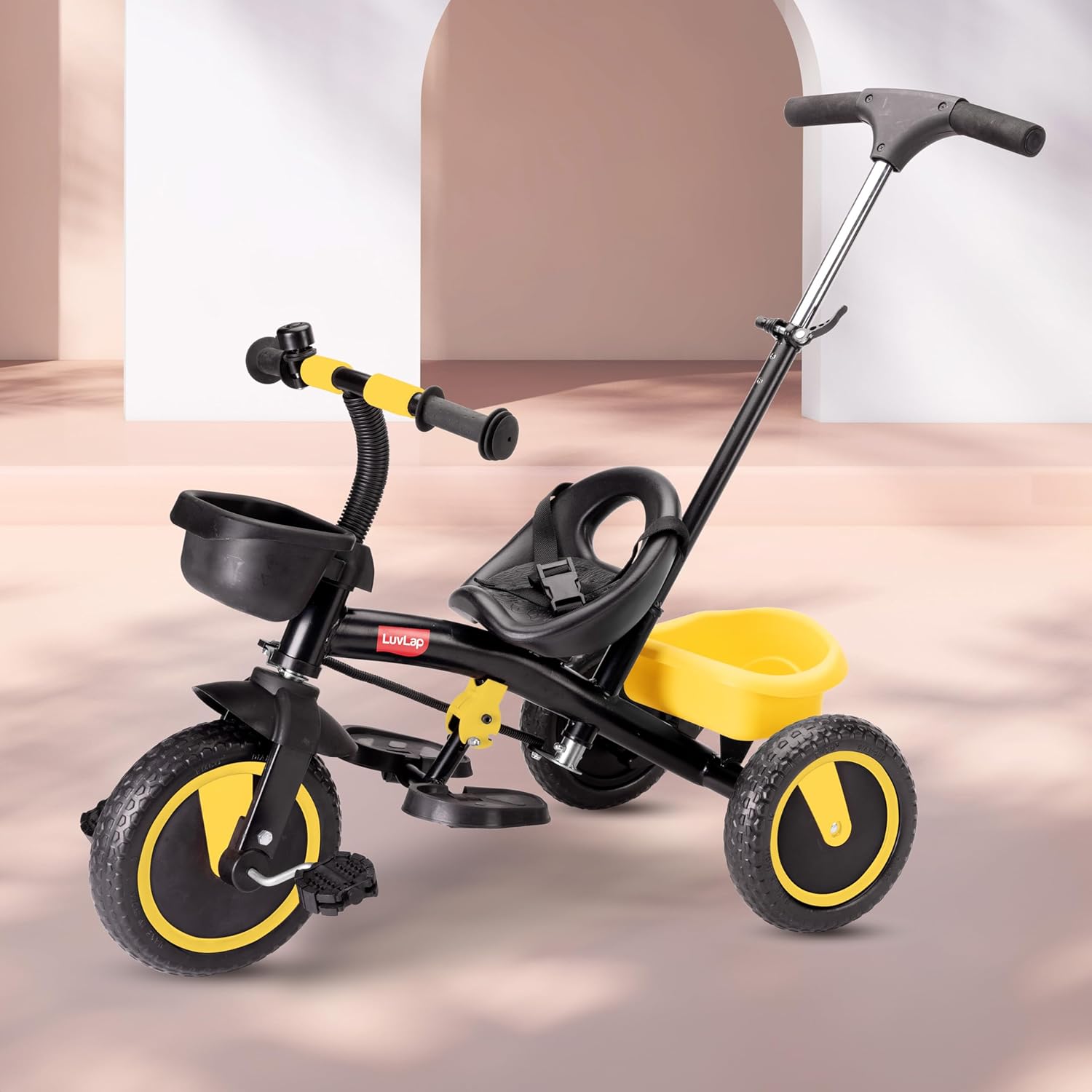 Luvlap Baby Cycle Tricycle Joy Baby Cycle/Tricycle For Kids Black