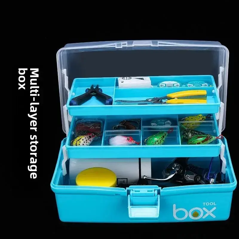 Buy 3 Layer Plastic Portable Folding Storage Box For Tools