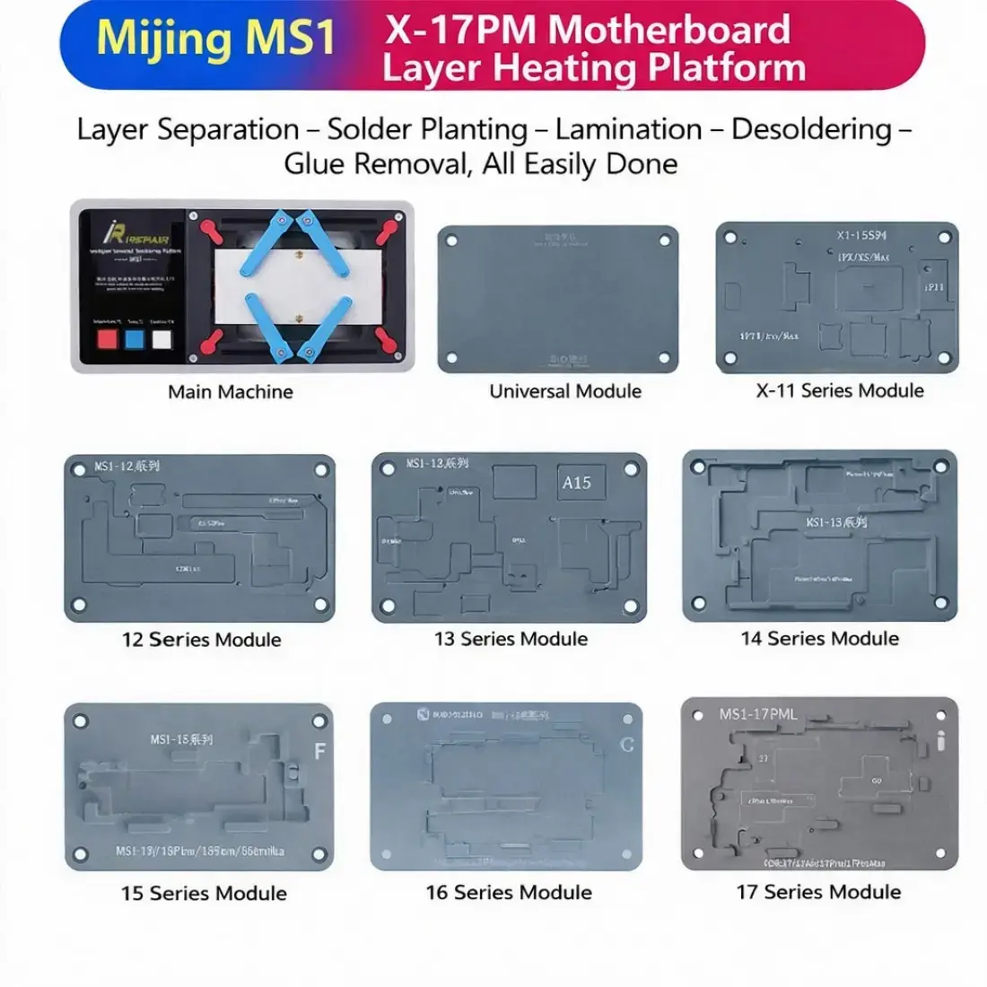 Mijing iRepair MS1 Desoldering Platform for iPhone X-17 Pro