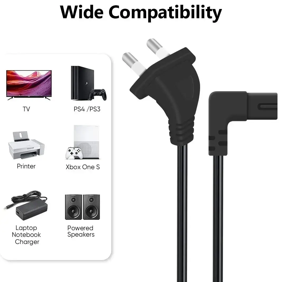 L TYPE POWER CABLE SPECIAL DESIGN FOR SAMSUNG LED AND LG LED TV - 1