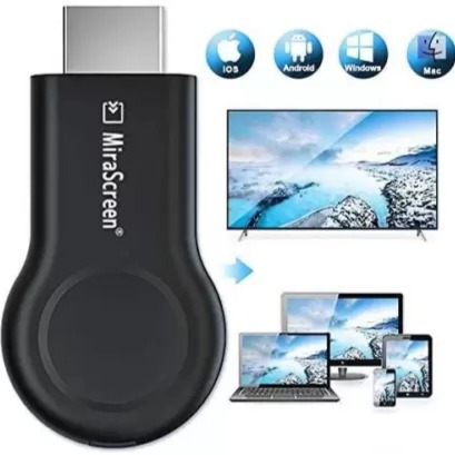 Wireless Display HDMI WiFi TV Dongle Receiver for All Smart Phone Media Streaming Device (Black) - 1