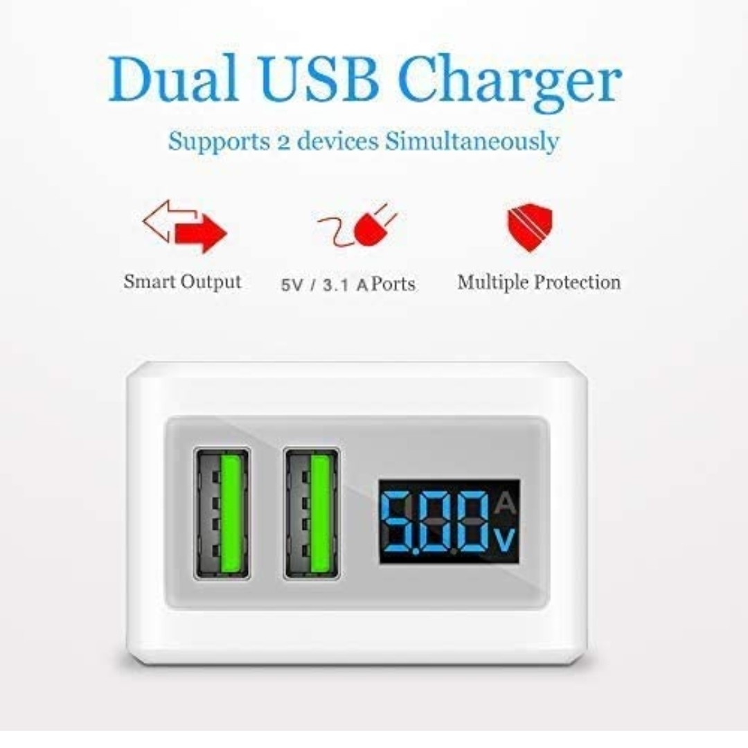 Buy Ivon Fast Charger Usb With Display Iv-TC01 online at