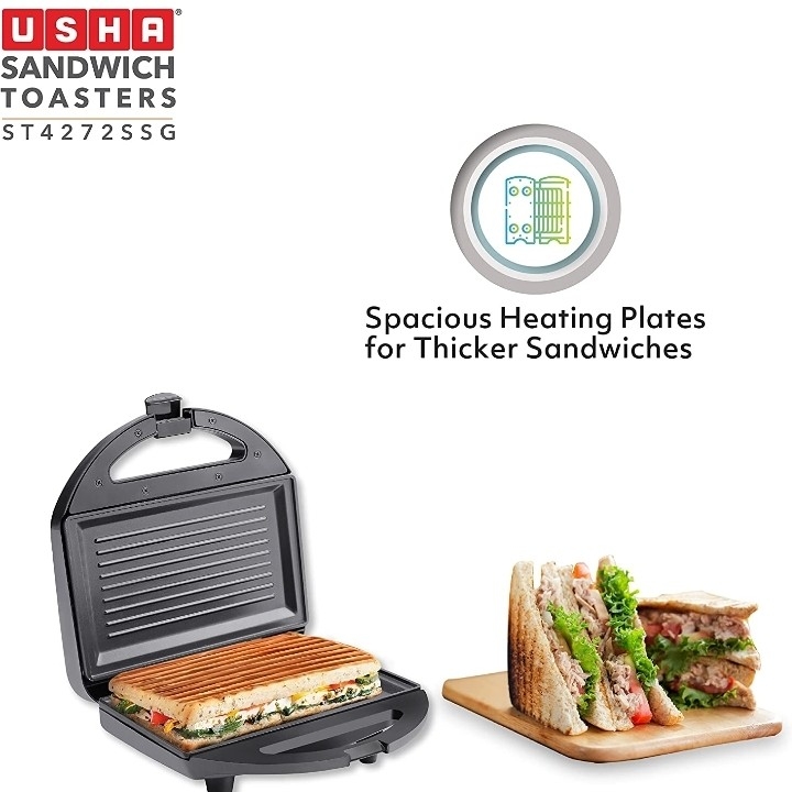 Buy Usha 750 W ST4272 SSG Year Warranty NON STICK Sandwich