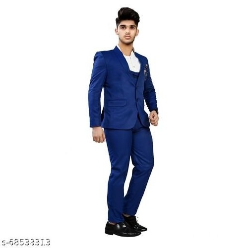 Buy Blue Icon Mens Stylish Piece Suit online at best price