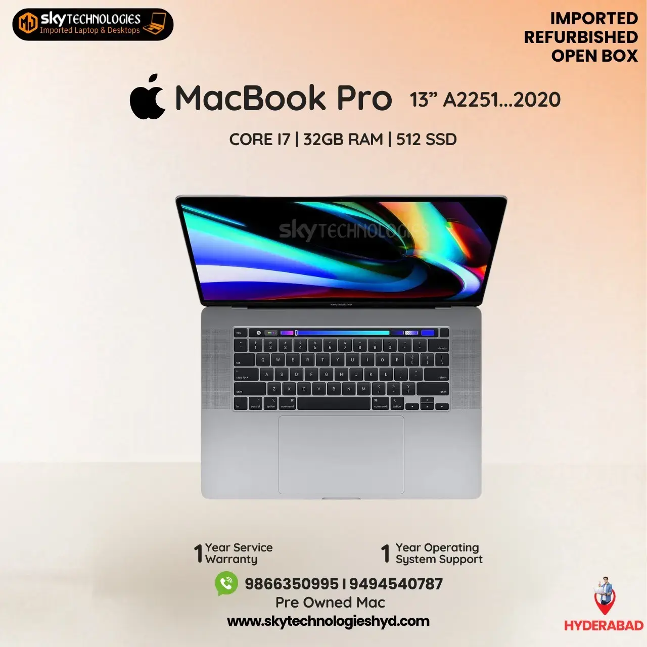 Buy Apple MACBOOK Pro A2551(2020) Core i7 Processor 32GB RAM 512