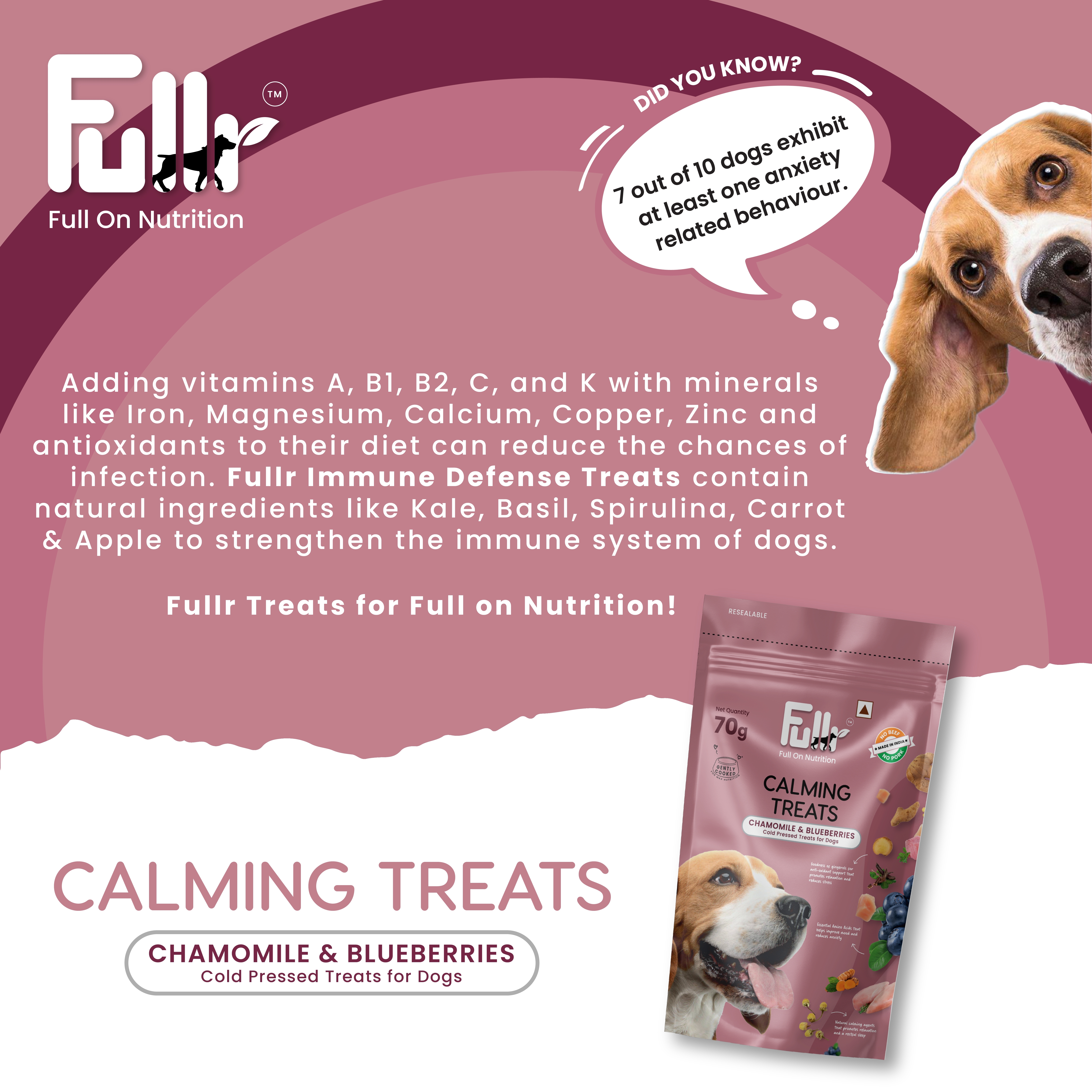 Buy Fullr Calming Treats Chamomile And Blueberrtes online
