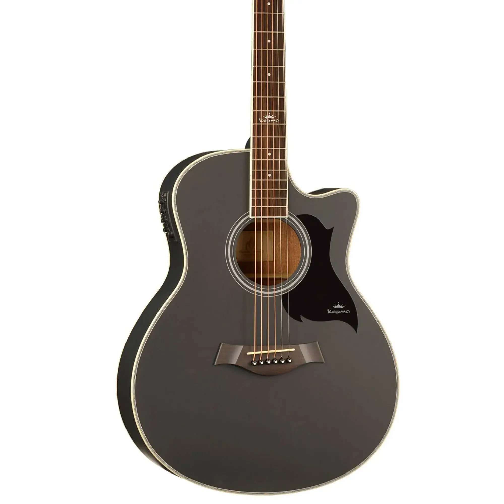 Buy Kepma A1CE Semi Acoustic Guitar Black Matt Finish Grand