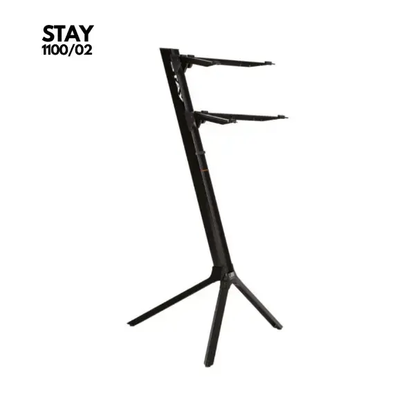 Stay Slim 1100/02 Double Keyboard Stand Black - 1