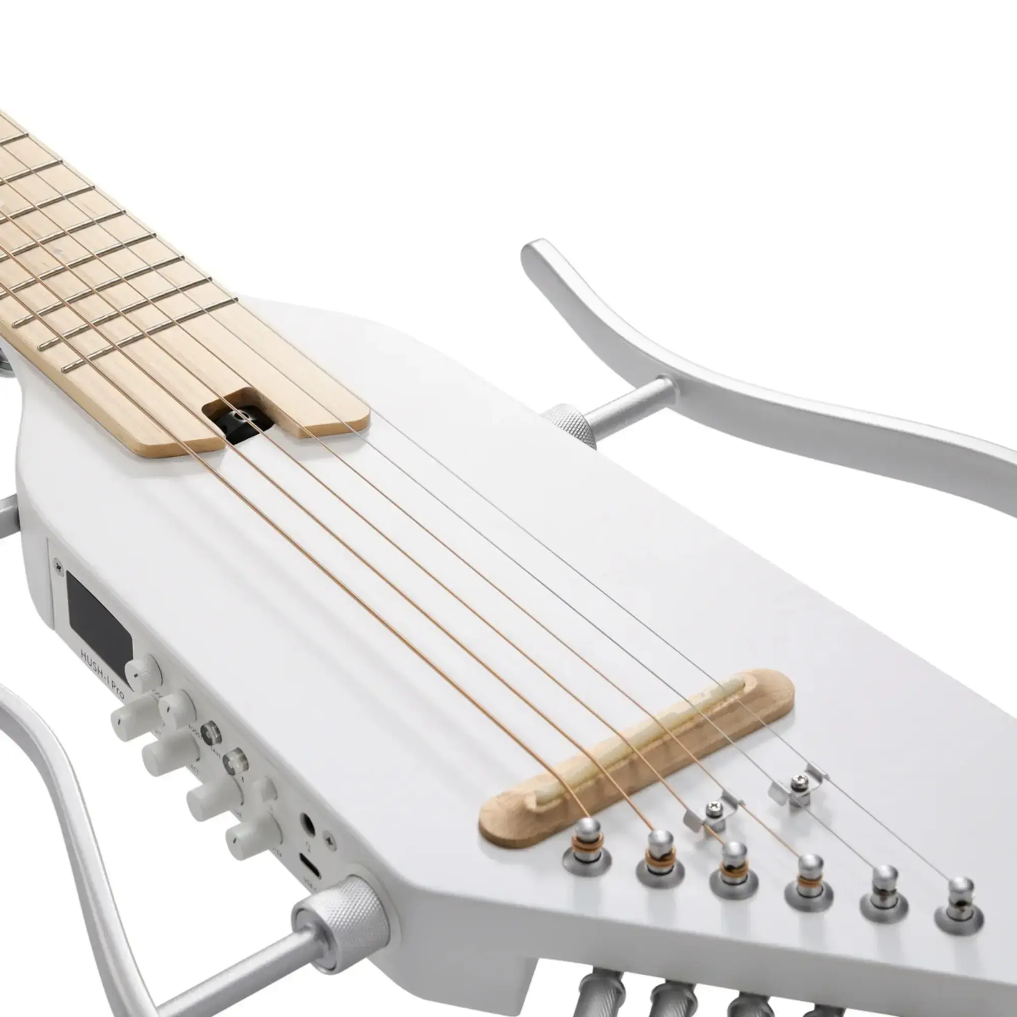 DONNER 　hush-i Buy Donner HUSH-I PRO White Acoustic Electric Travel Guitar Kit