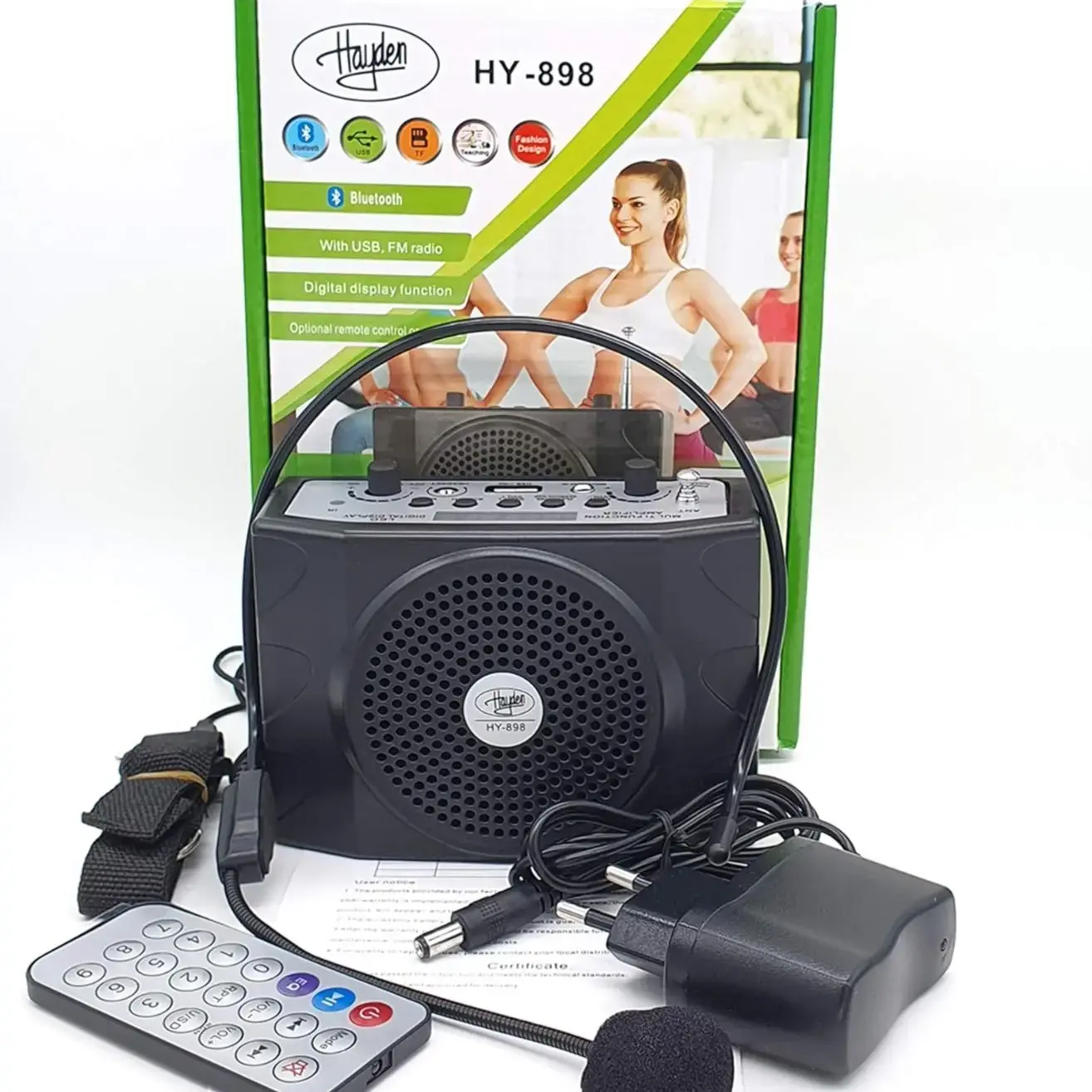 HAYDEN Portable Voice Amplifier with wired Neckband Microphone Headset and  Waistband Supports