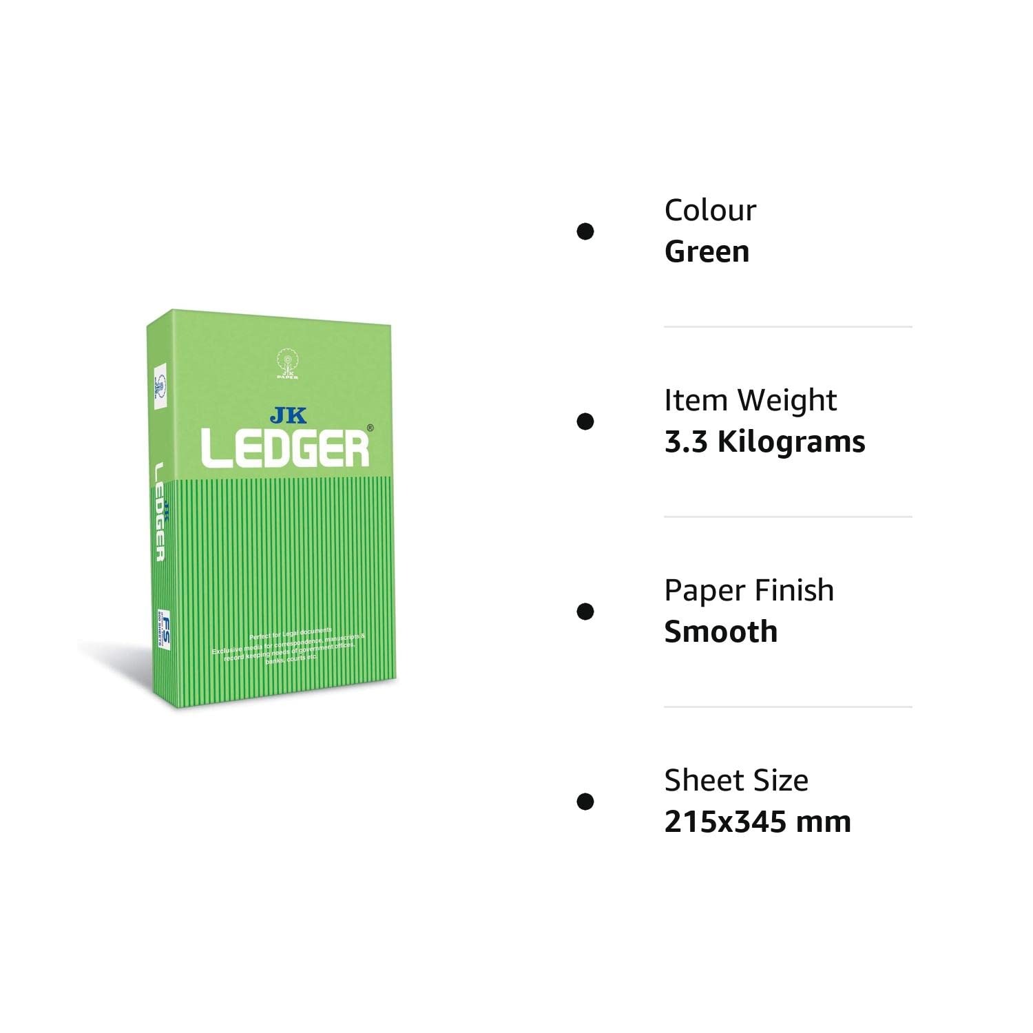 Green Ledger Paper Size