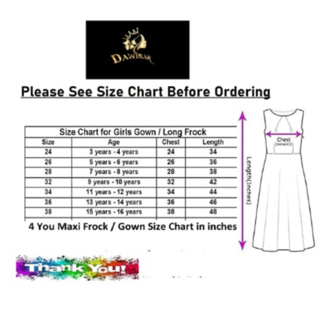 Buy DAWINAR Beautiful Crepe Fabric Maxi Frock For Girls (LLY