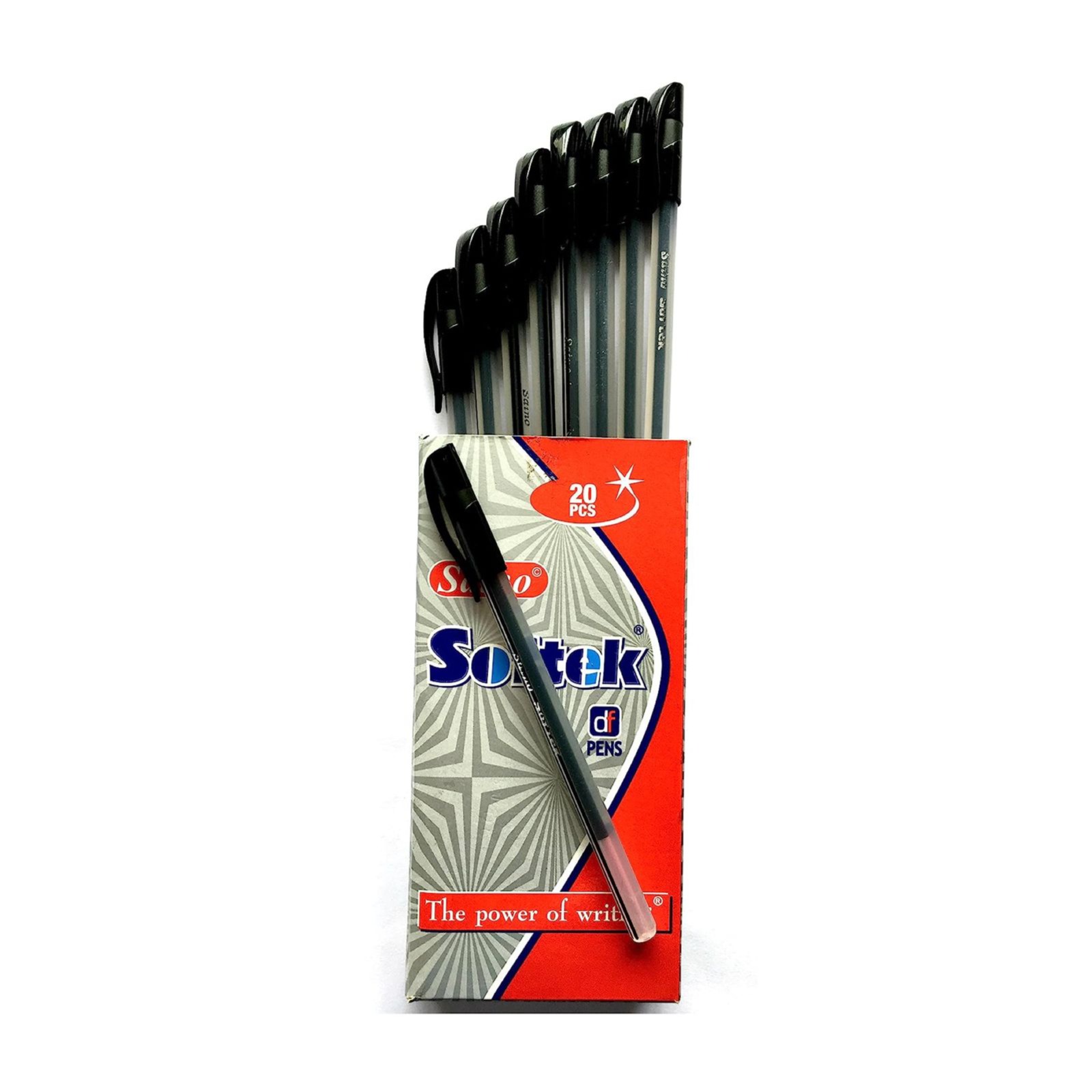 Buy Saino Softek Use and Throw Ball Point Pens (Black) Pack of 20