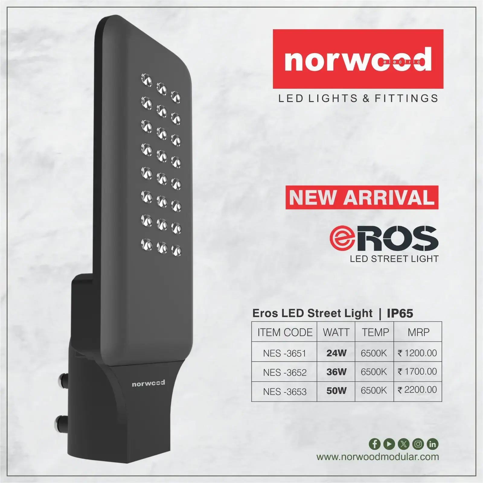 NORWOOD ROS STREET LIGHTS 50W - 1