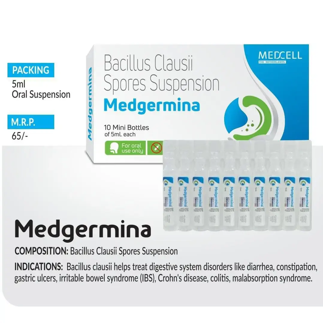 Buy Medgermina Suspension (Bacilus clausii) Medcell online at best 