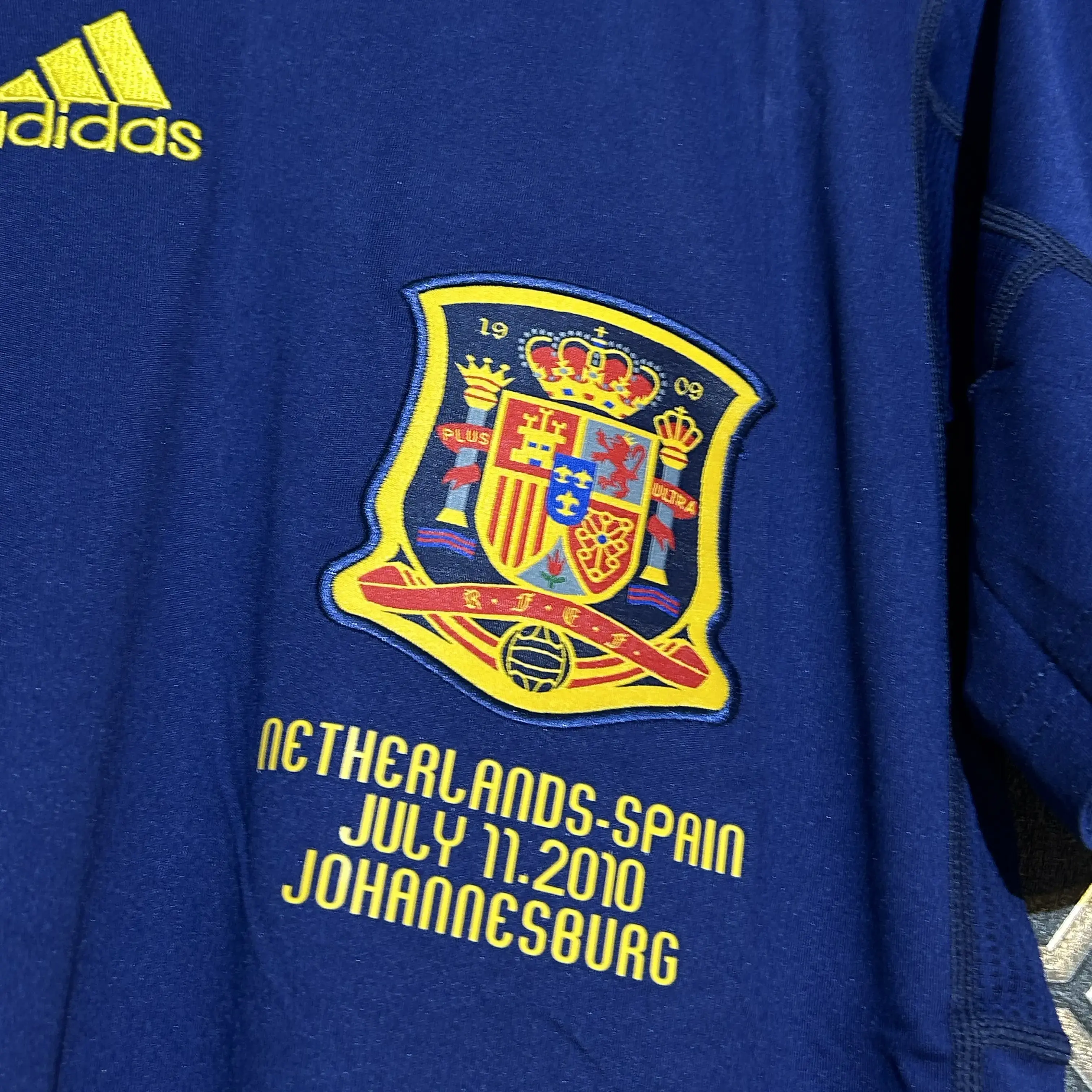 Spain 2010 Blue Jersey Adidas Spain Away 2010 World Cup Patch