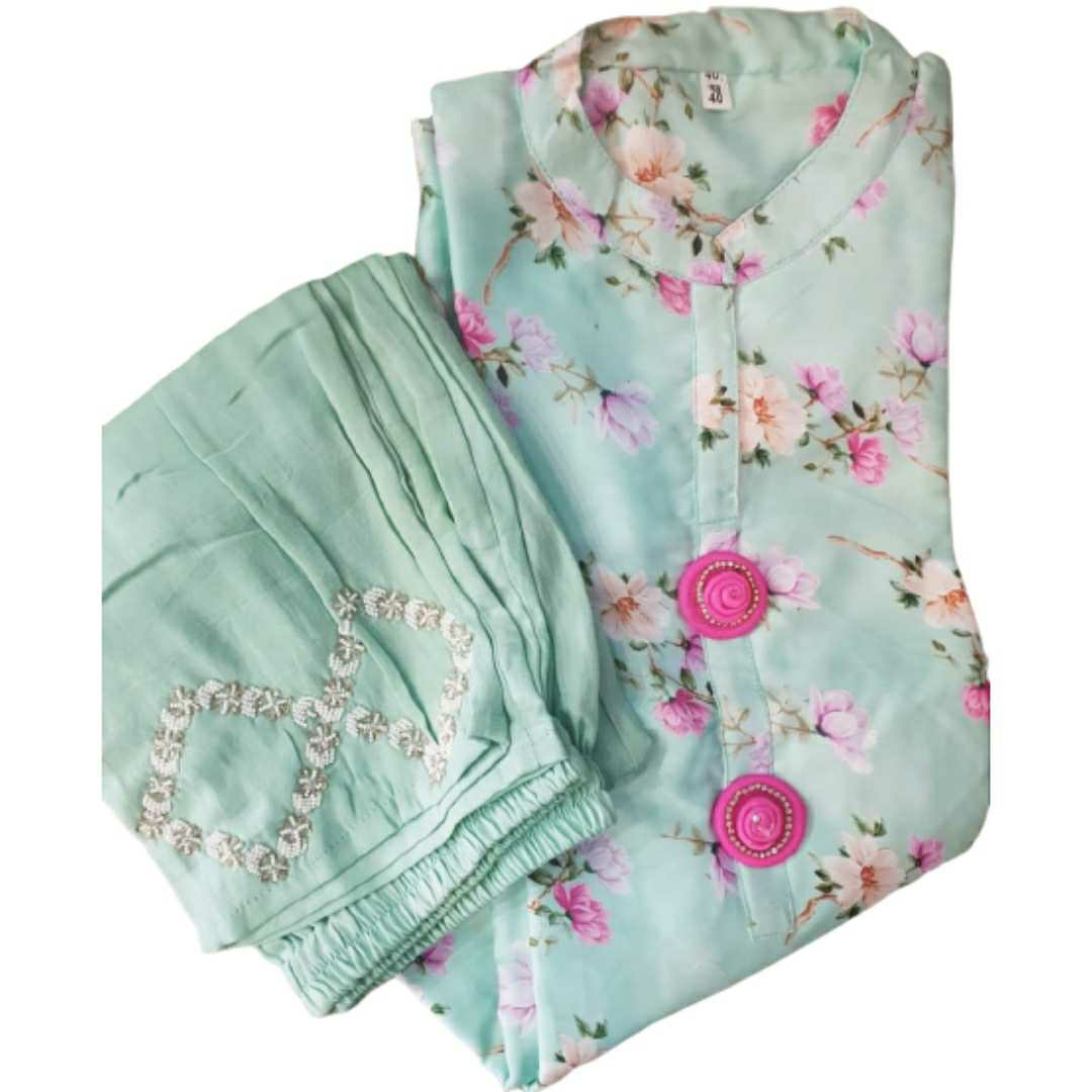 Designer Kurti Plazzo Set A - 1