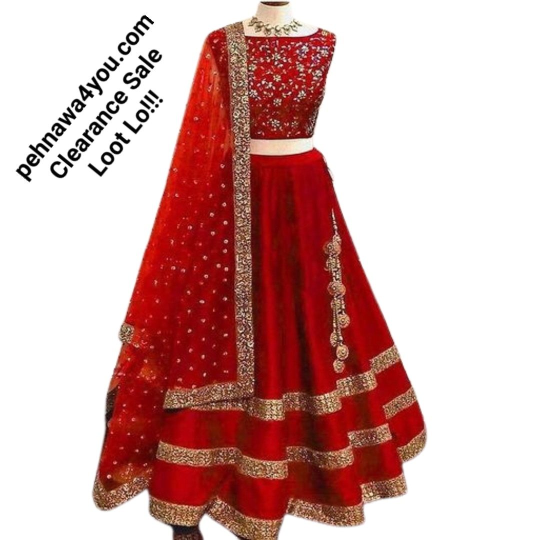 4You LootLo !!! Taffeta Silk Embroidered Lehenga Choli B - 1