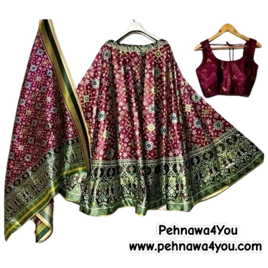 Satin Lehenga Choli C - 1