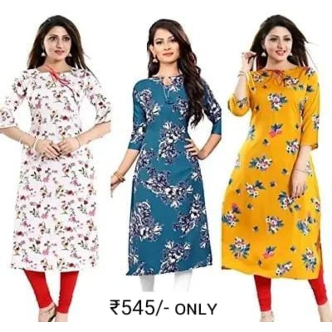 A-line Kurti Kurta Combo D - 1