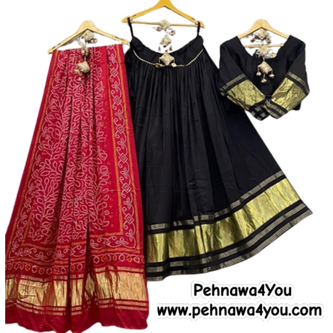 Beautiful Gajji Silk Viscose Lehenga F - 1