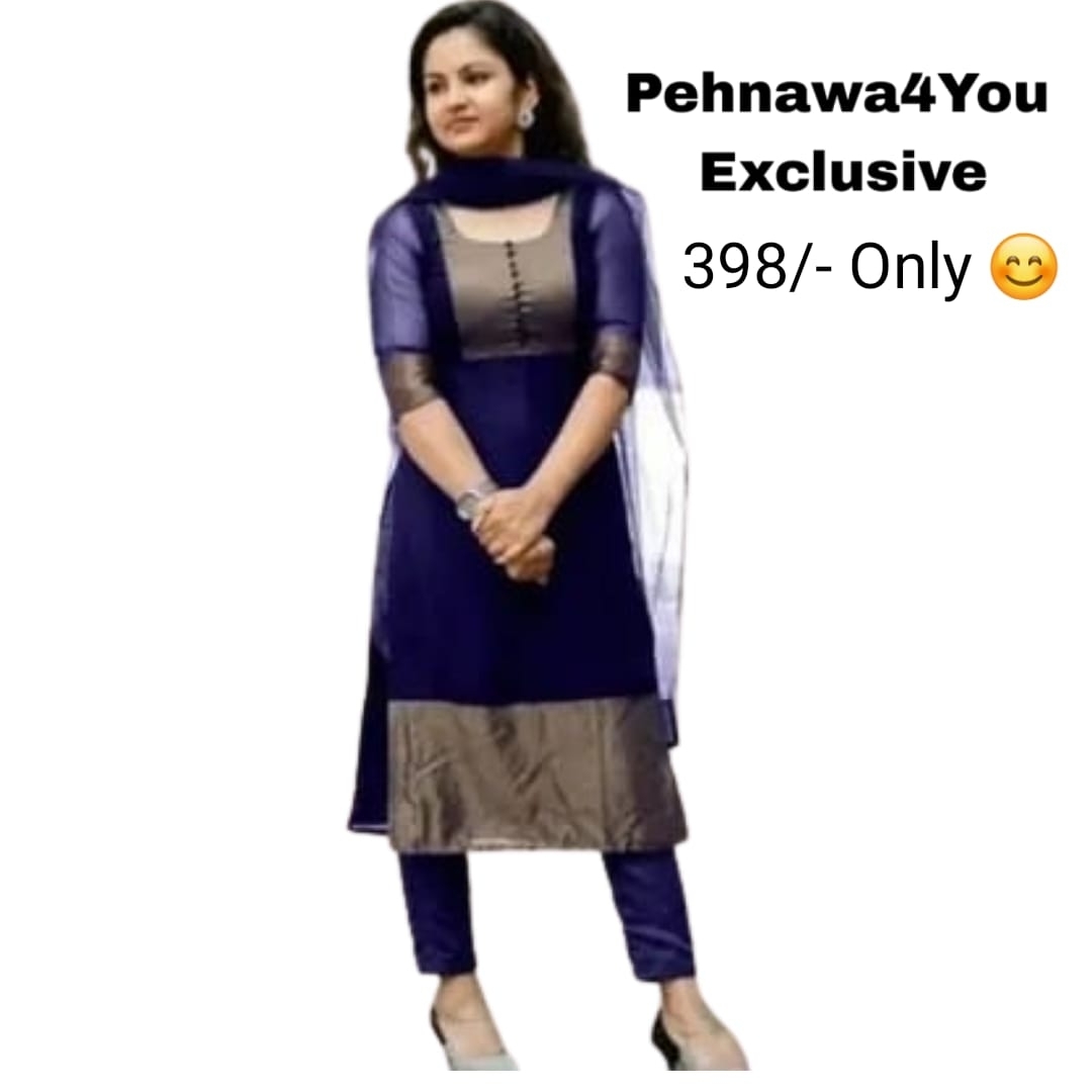 Georgette Kurta Bottom Dupatta Set E - 1