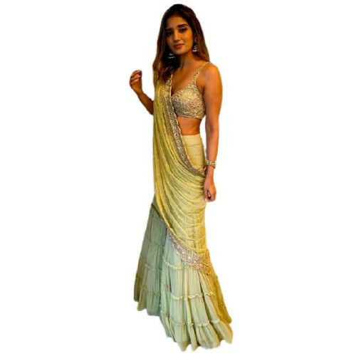Designer Heavy Georgette Ruffle Plazzo Suit - 1