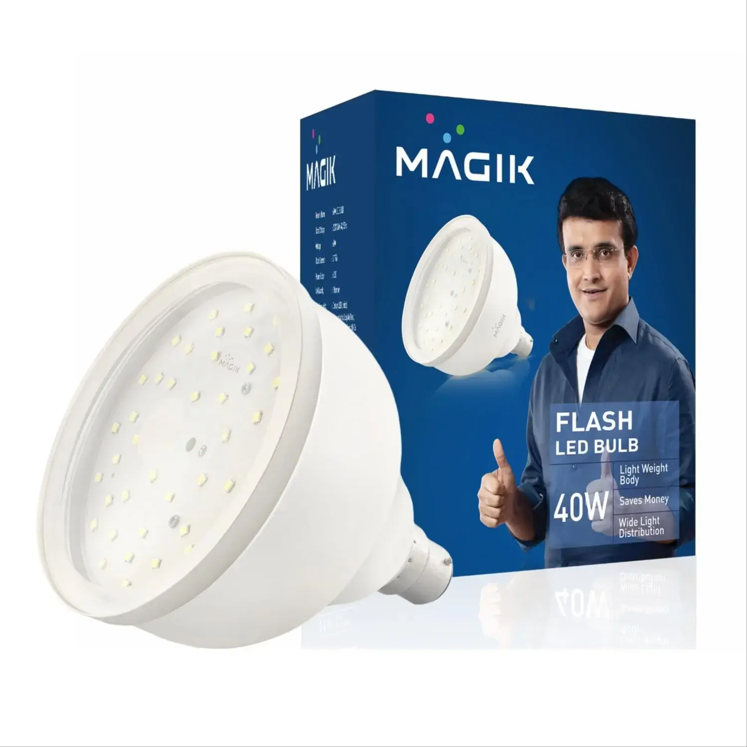 Buy MAGIK Power Plus Flash Led Lamp 40W 6500K Cool White Pack Of 1 B22 online at best price Shiva The Electrica