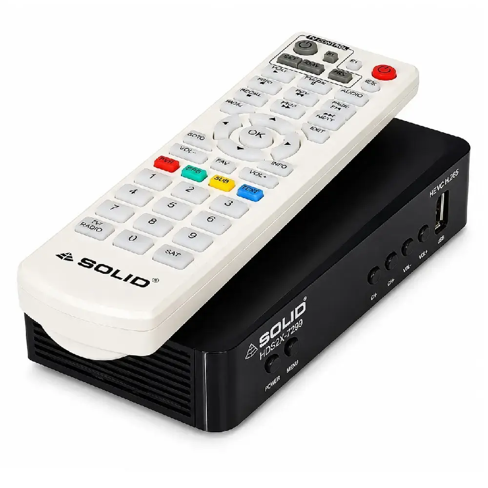 SOLID HDS2X-7299 FTA Set Top Box | 150+ tv Channels