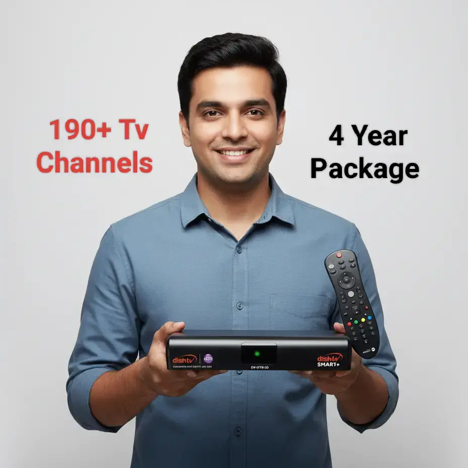 DISH// まとめ売り Dish TV Zing Super FTA HD Box | 300+ Free Channels, 4Yrs